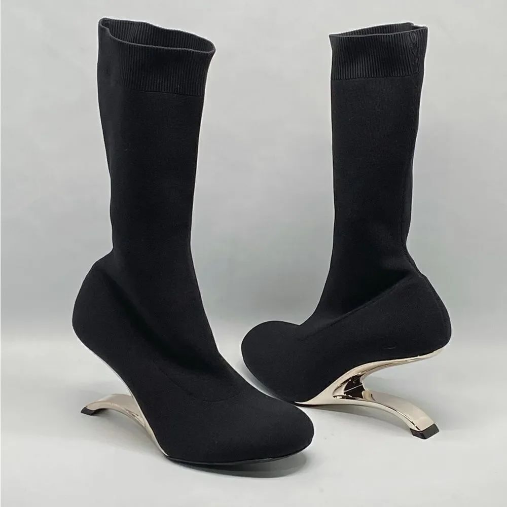 Alexander McQueen Sock Ankle Boots size 37